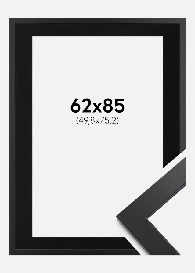 Ram med passepartou Fotolijst Black Wood 62x85 cm - Passe-partout Zwart 20x30 inches
