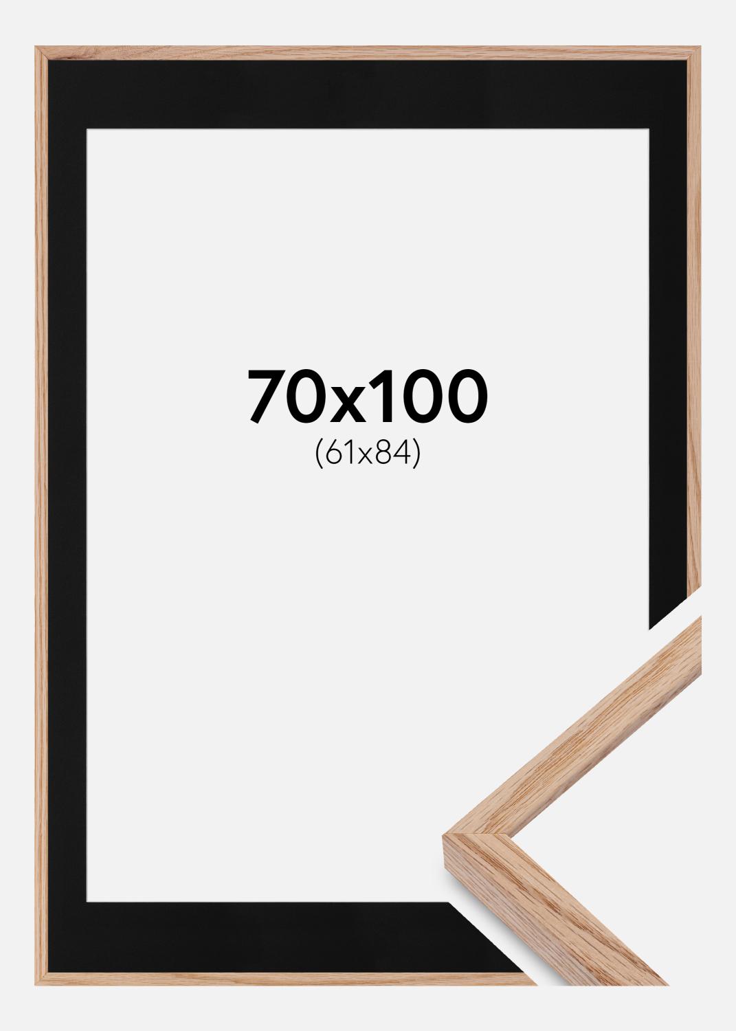 Product Image for Fotolijst E-Line Wide Eiken 70x100 cm - Passe-partout Zwart 62x85 cm