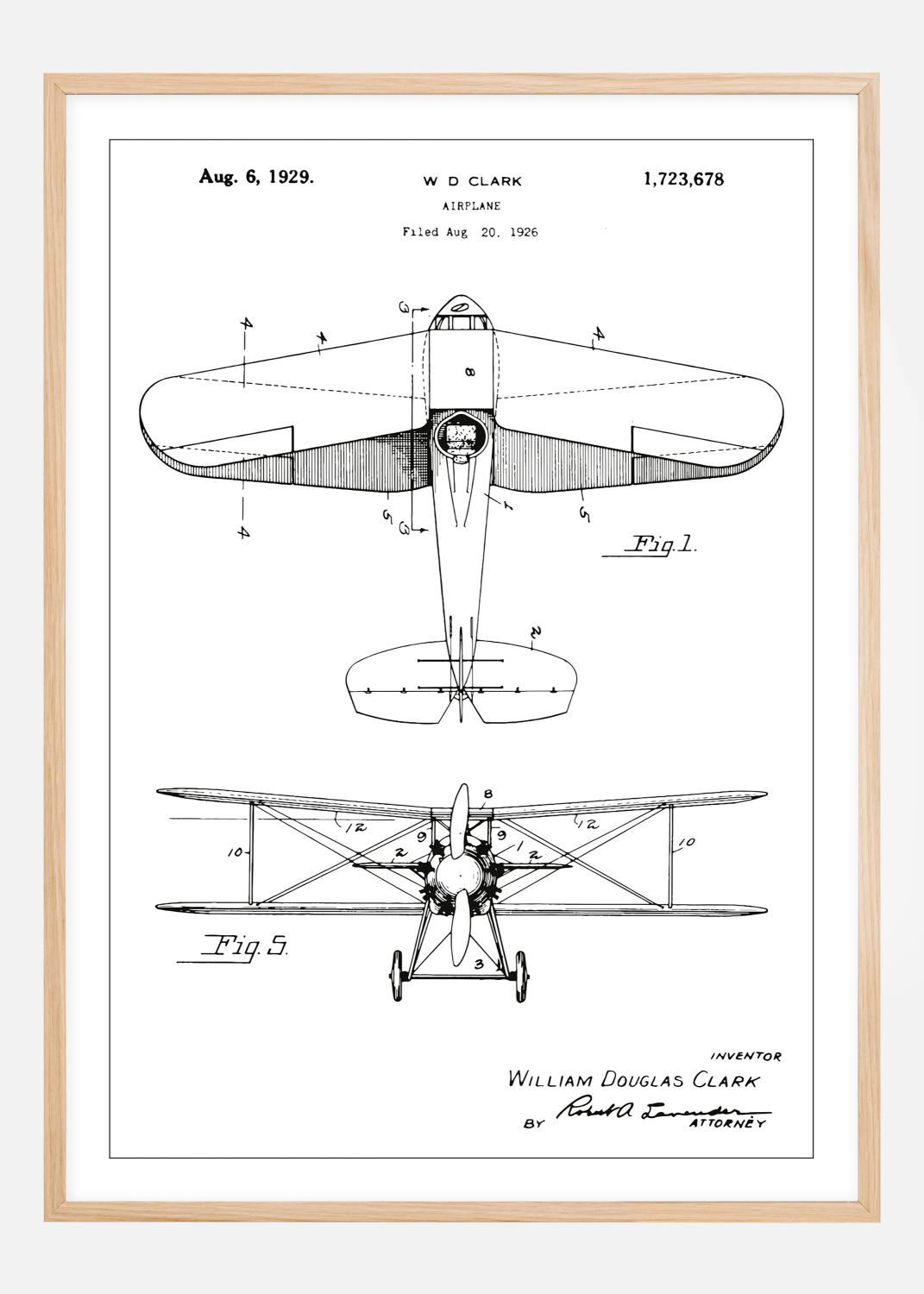 Product Image for Patenttekening - Vliegtuig - Wit Poster (40x50 cm)