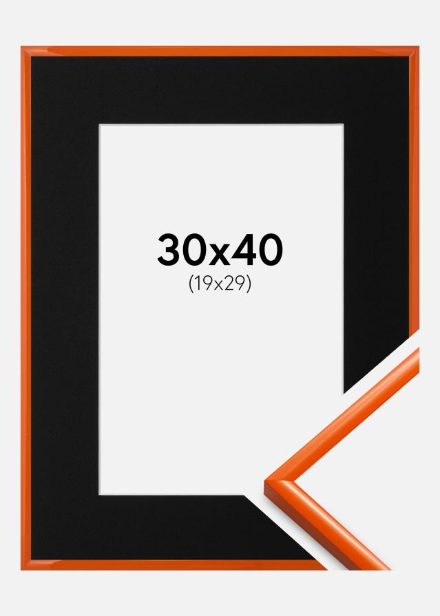 Ram med passepartou Fotolijst New Lifestyle Oranje 30x40 cm - Passe-partout Zwart 20x30 cm