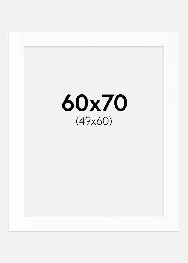 Artlink Passe-partout Wit Standaard (Witte kern) 60x70 cm (49x60)