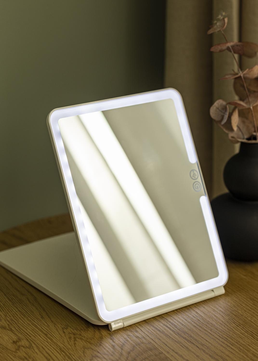 Product Image for KAILA Make-up spiegel Travel LED Oplaadbaar Wit 19x25 cm