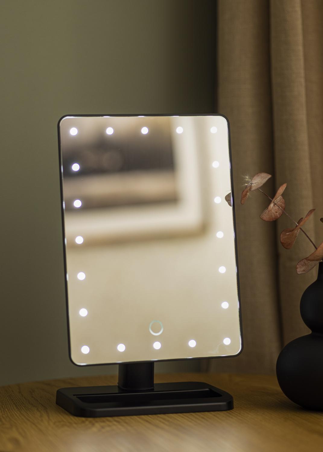 Product Image for KAILA Make-up spiegel LED met Bluetooth Speaker Zwart 18x30 cm