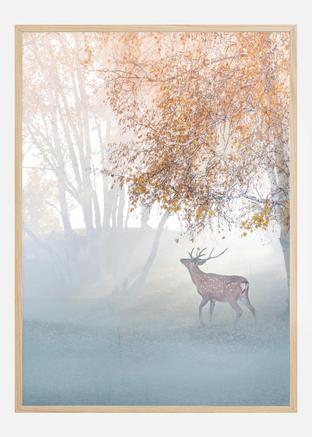 Product Image for Elk Lost In Mist Poster (21x29.7 cm (A4))