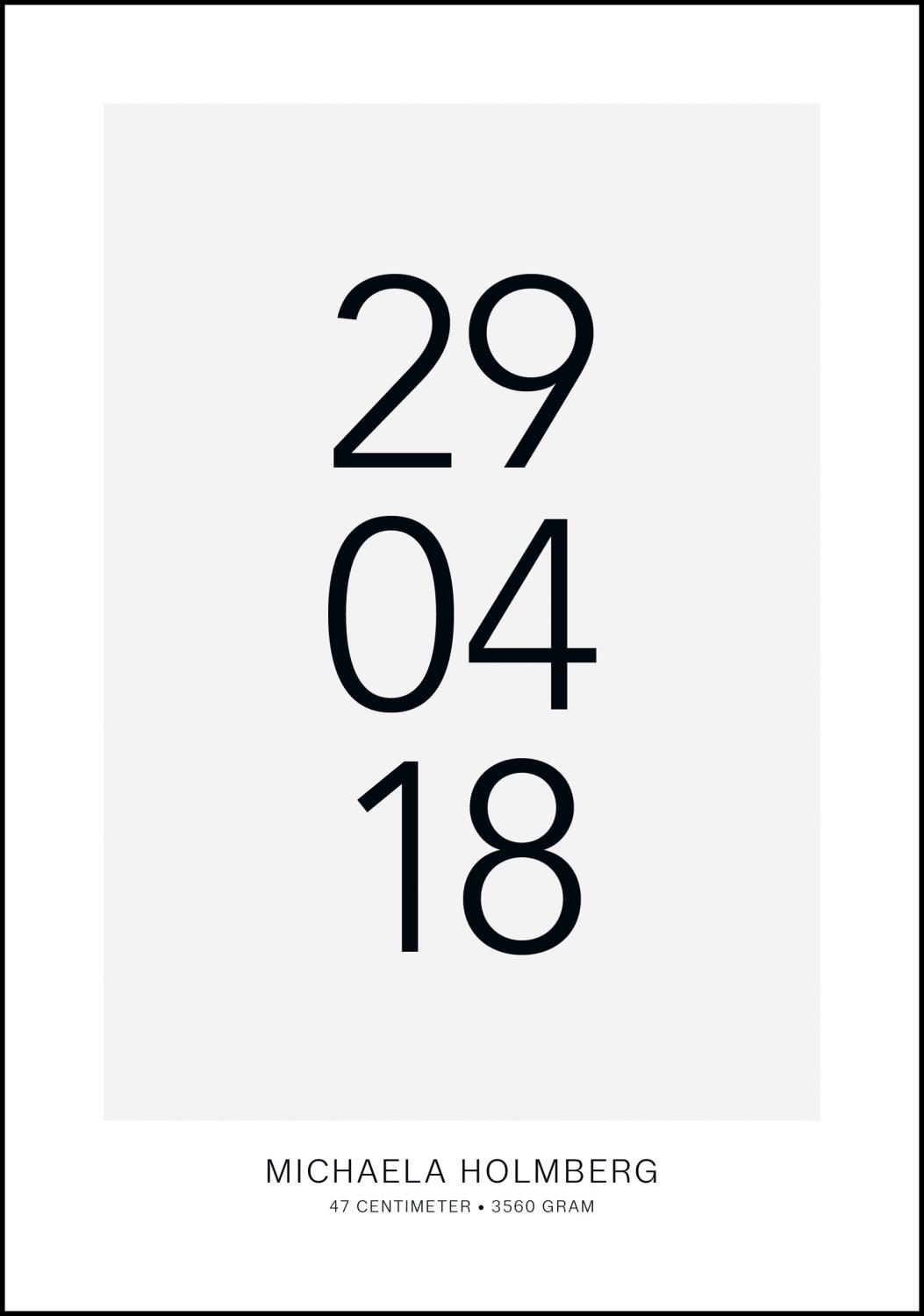 Product Image for Geboorteposter II - GrIIjs (21x29,7 cm (A4))