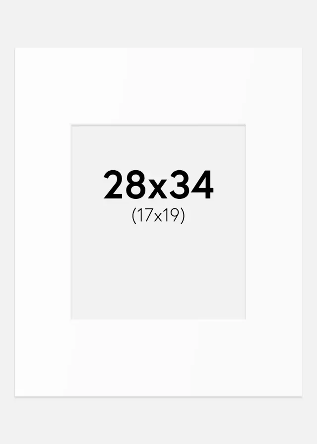 Artlink Passe-partout Wit Standaard (Witte kern) 28x34 cm (17x19)