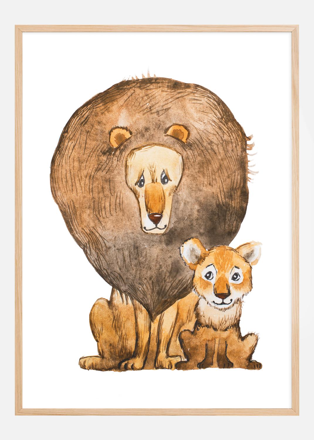 Product Image for Lion Family Poster (21x29.7 cm (A4))