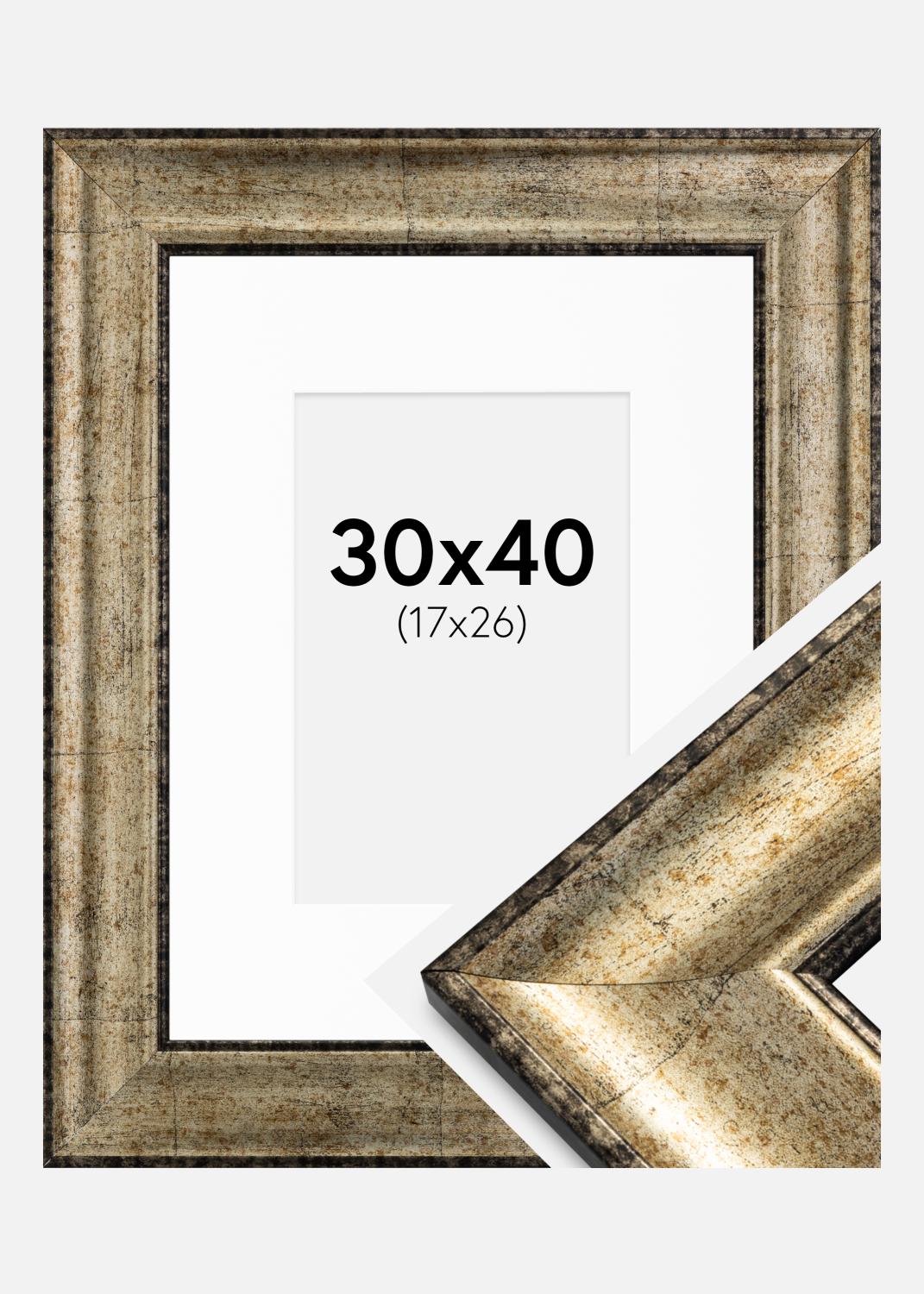 Product Image for Fotolijst Saltsjöbaden Antiek goud 30x40 cm - Passe-partout Wit 18x27 cm