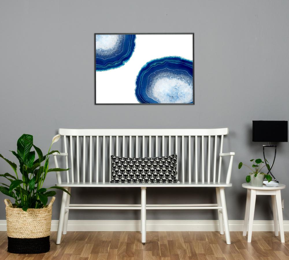 Bildverkstad Agate - Donkerblauw Poster