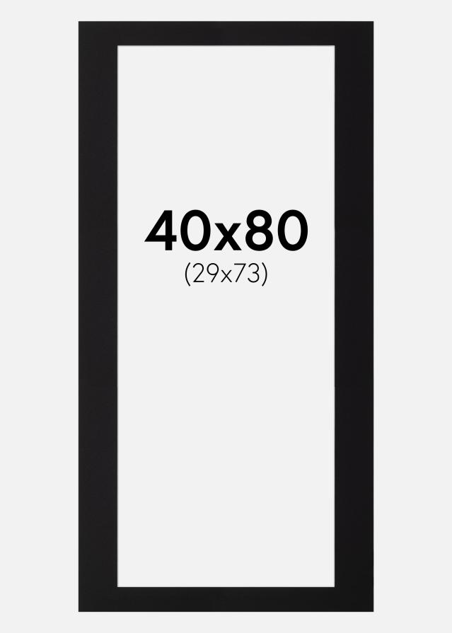 Artlink Passe-partout Zwart Standaard (Witte Kern) 40x80 cm (29x73)