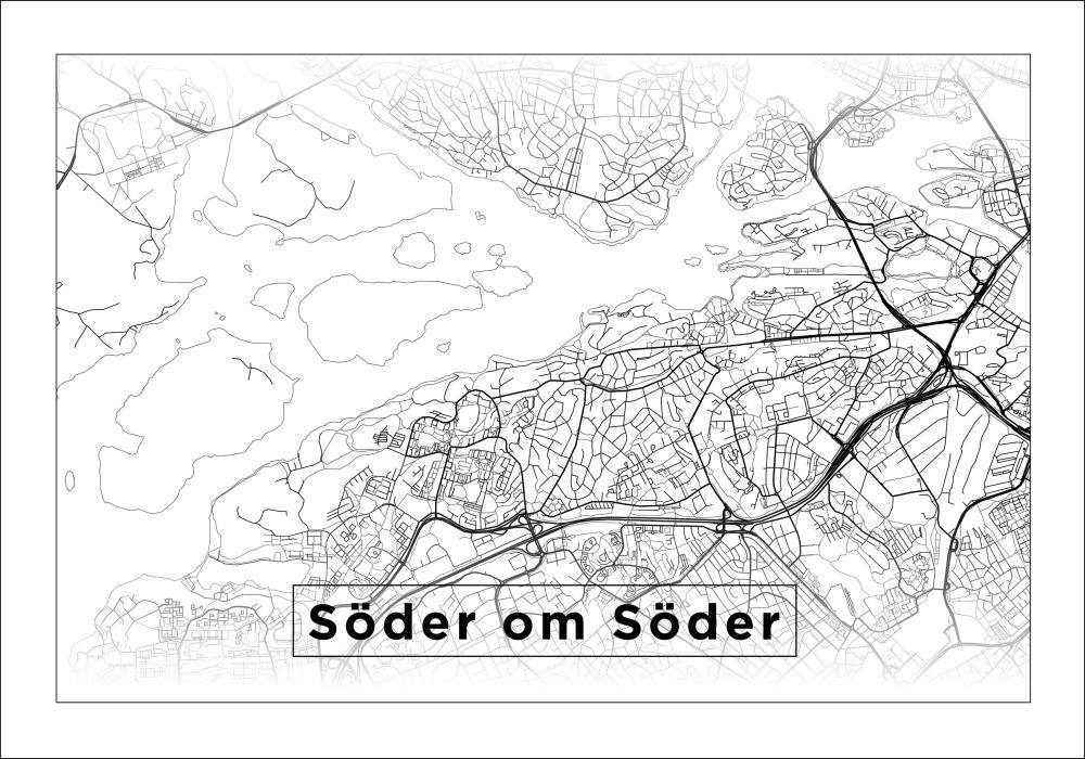 Bildverkstad Söder om Söder - Vit Poster