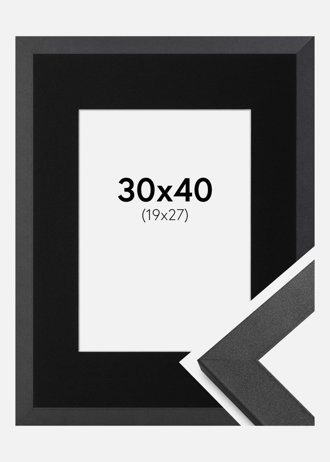 Product Image for Fotolijst Graphite Wood 30x40 cm - Passe-partout Zwart 20x28 cm