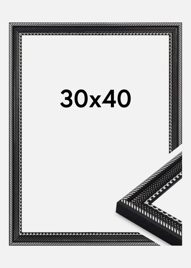 Jämtlands Ramfabrik Fotolijst Trellis Acrylglas Vintage Black 30x40 cm