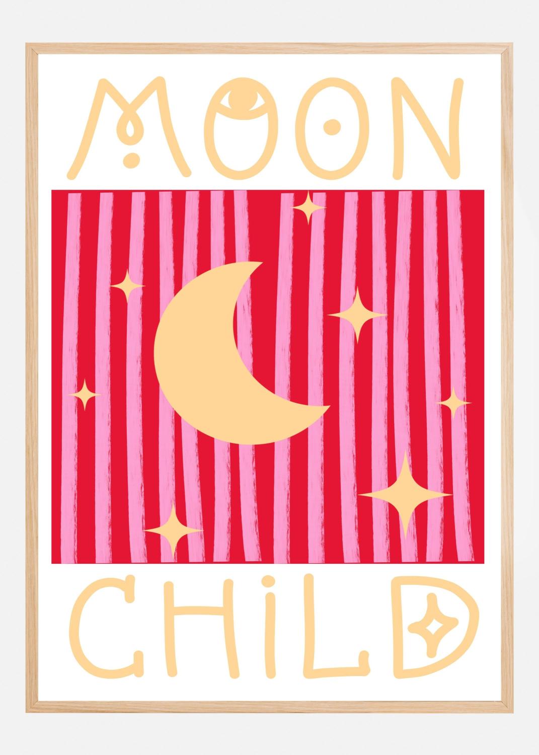 Product Image for Pink and Red Moon Child Poster (50x70 cm)