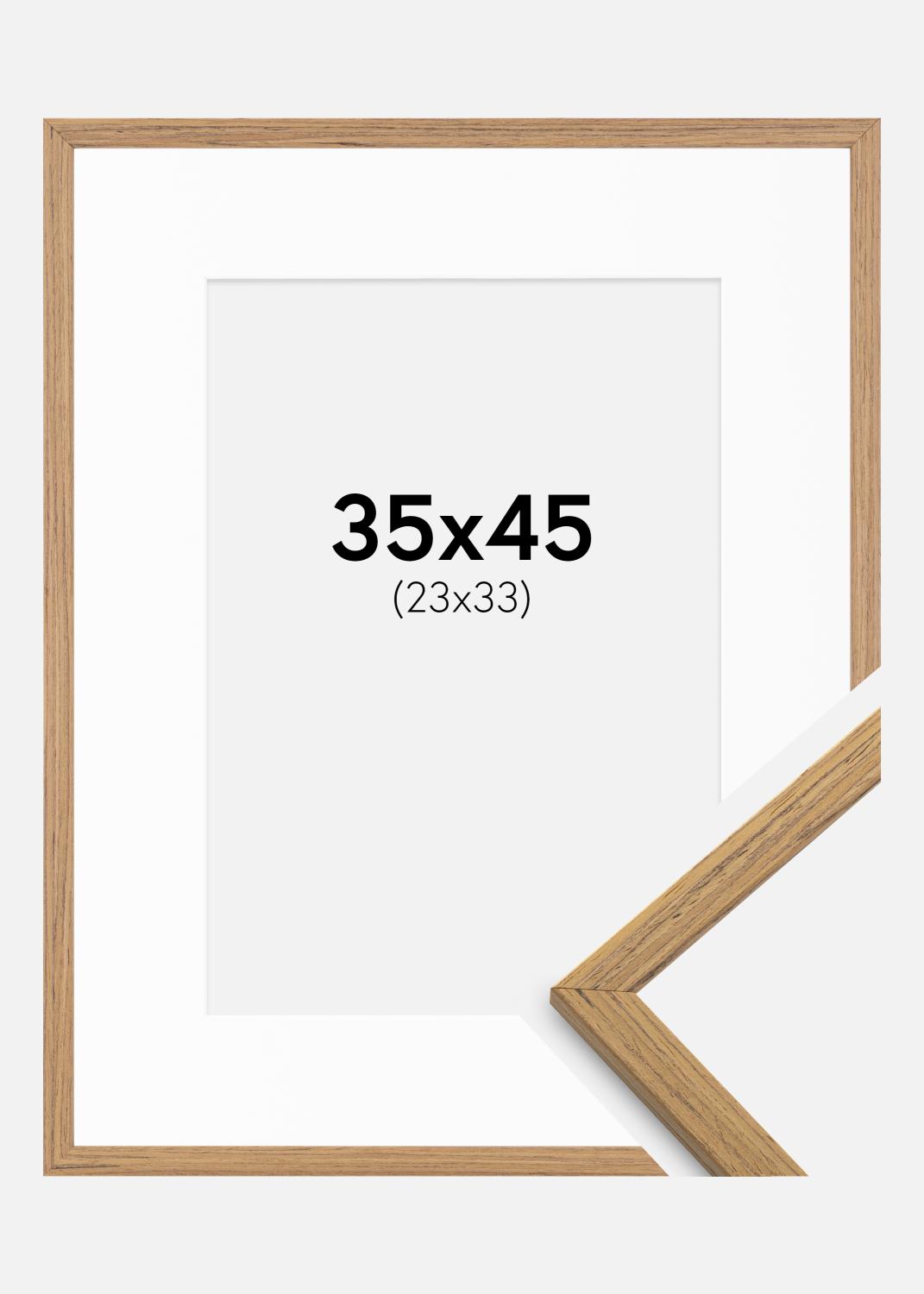 Product Image for Fotolijst Edsbyn Teak 35x45 cm - Passe-partout Wit 24x34 cm