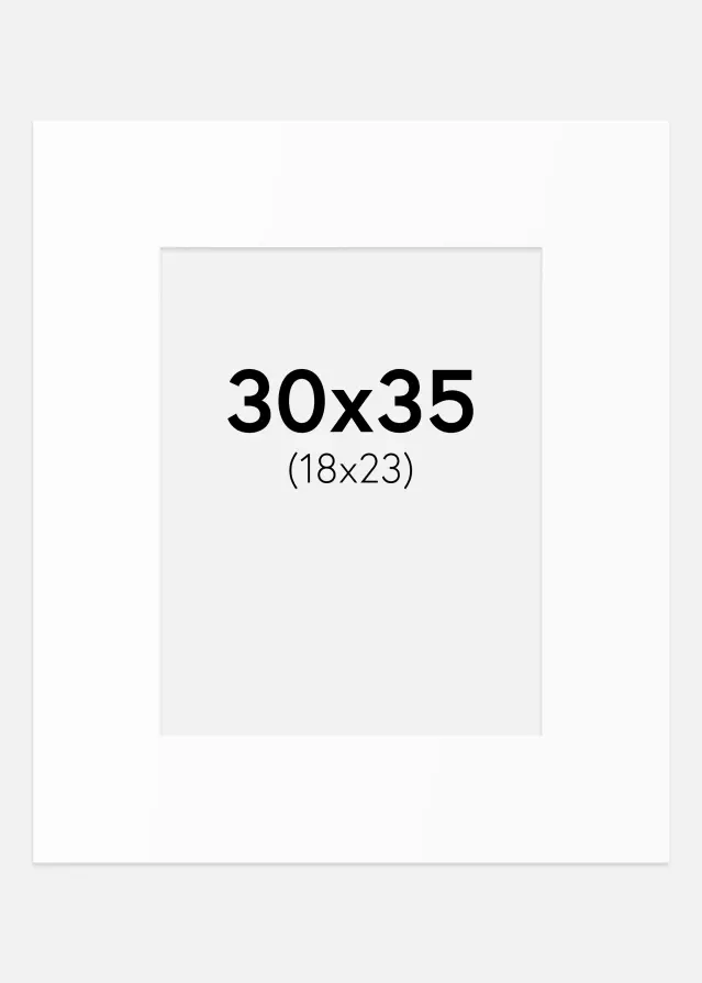 Artlink Passe-partout Wit Standaard (Witte kern) 30x35 cm (18x23)