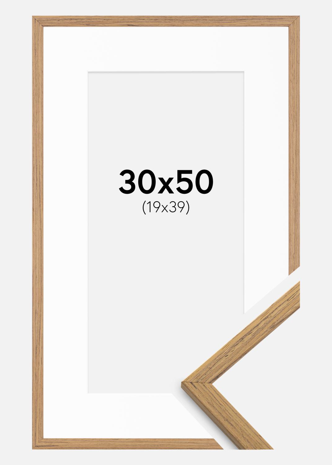 Product Image for Fotolijst Edsbyn Teak 30x50 cm - Passe-partout Wit 20x40 cm