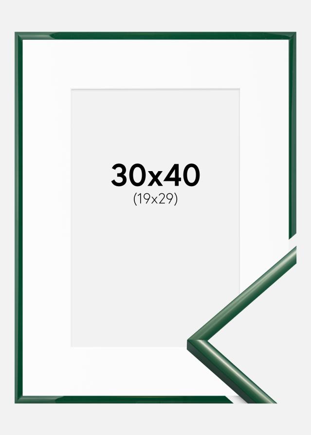 Ram med passepartou Fotolijst New Lifestyle Moss Green 30x40 cm - Passe-partout Wit 20x30 cm