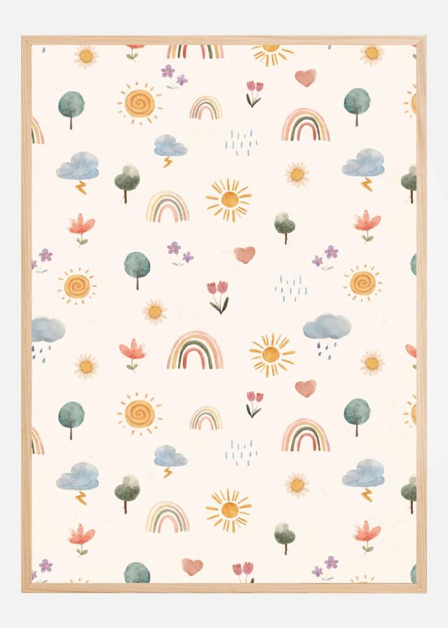 Bildverkstad Seasonal Stickers Pattern Poster