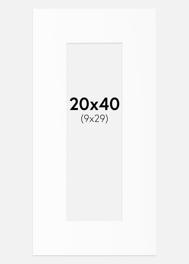 Artlink Passe-partout Wit Standaard (Witte kern) 20x40 cm (9x29)