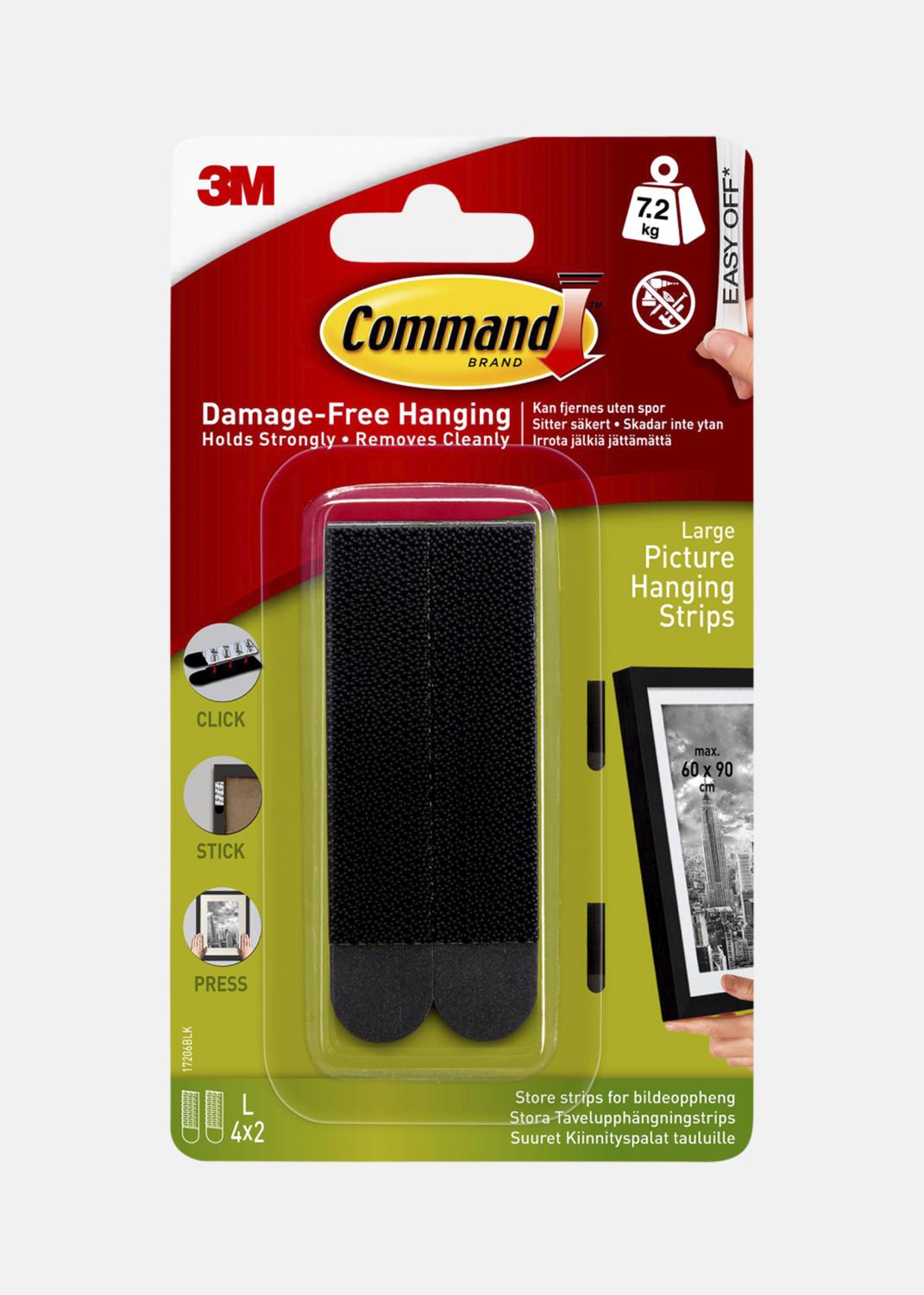 Product Image for 3M Lijstbevestiging Large - Zwart met klittenband (20 mm)