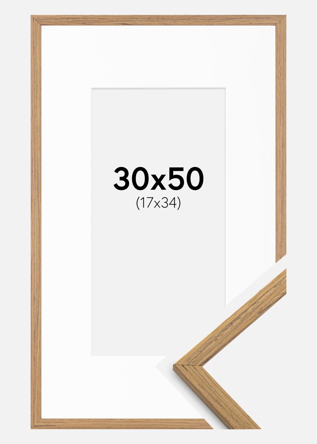 Product Image for Fotolijst Edsbyn Teak 30x50 cm - Passe-partout Wit 18x35 cm