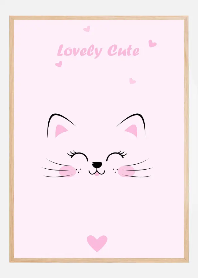 Bildverkstad Pink Cat Poster