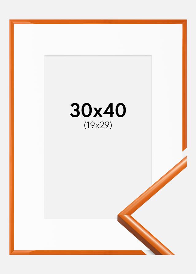 Ram med passepartou Fotolijst New Lifestyle Licht Oranje 30x40 cm - Passe-partout Wit 20x30 cm