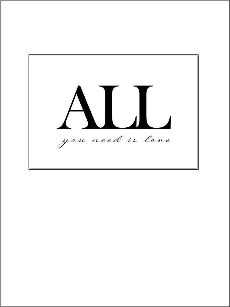 Bildverkstad All you need is love Poster