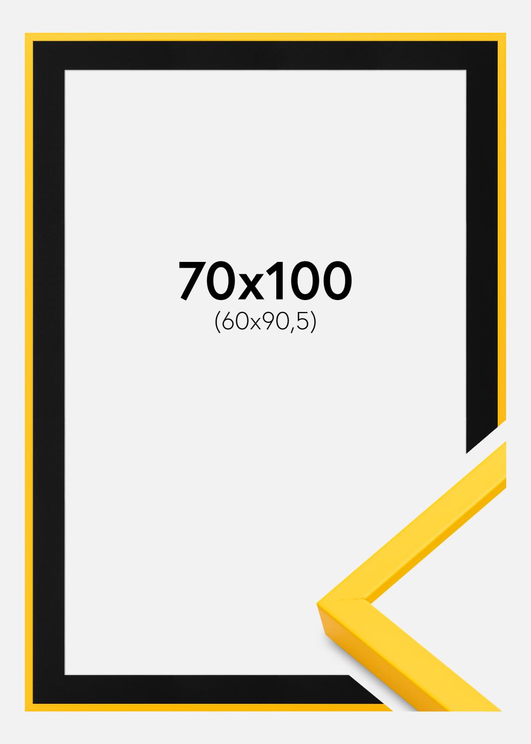 Product Image for Fotolijst E-Line Geel 70x100 cm - Passe-partout Zwart 61x91,5 cm