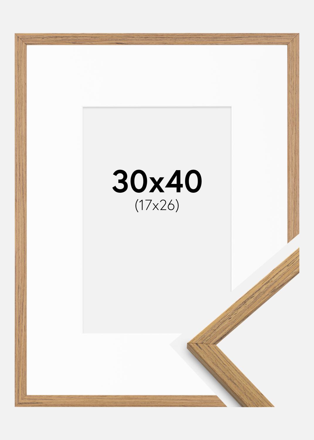 Product Image for Fotolijst Edsbyn Teak 30x40 cm - Passe-partout Wit 18x27 cm