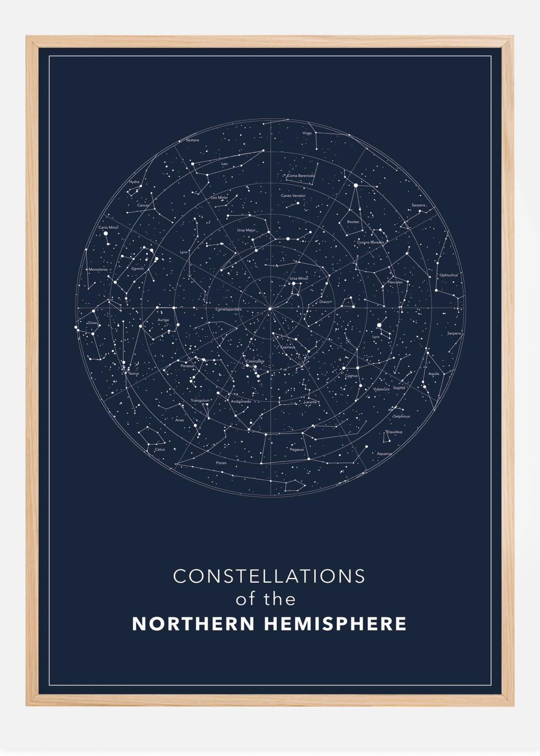 Product Image for Northern hemisphere Dark Poster (21x29,7 cm (A4))
