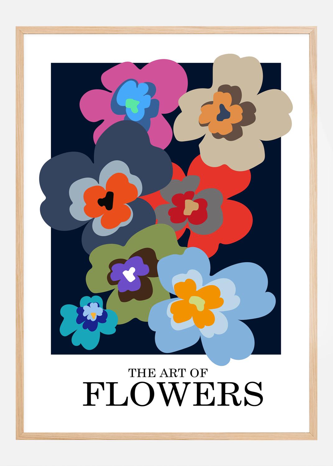 Product Image for The Art Of Flowers Blue Poster (21x29.7 cm (A4))