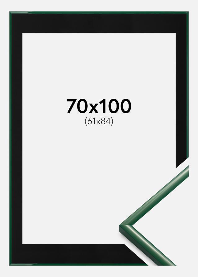 Ram med passepartou Fotolijst New Lifestyle Moss Green 70x100 cm - Passe-partout Zwart 62x85 cm