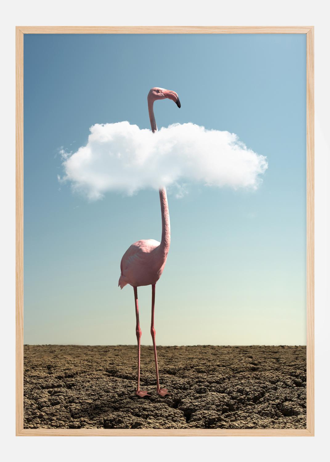 Product Image for Cloudy Flamingo Poster (21x29.7 cm (A4))