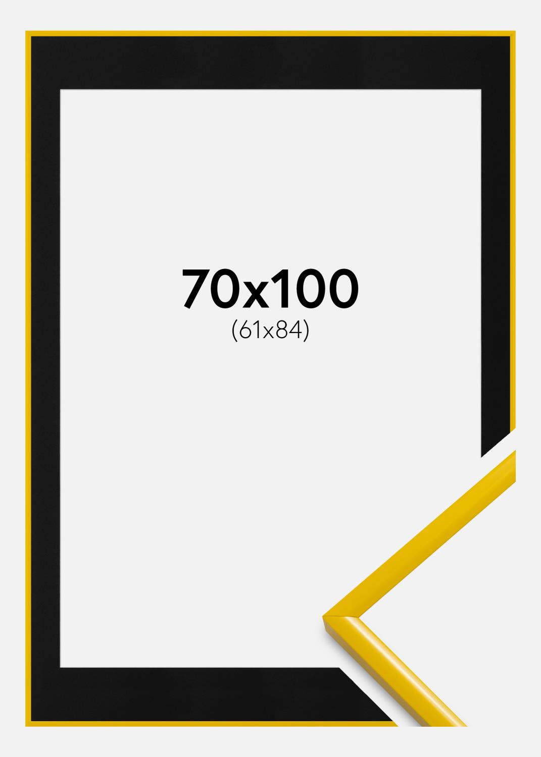 Product Image for Fotolijst New Lifestyle Geel 70x100 cm - Passe-partout Zwart 62x85 cm