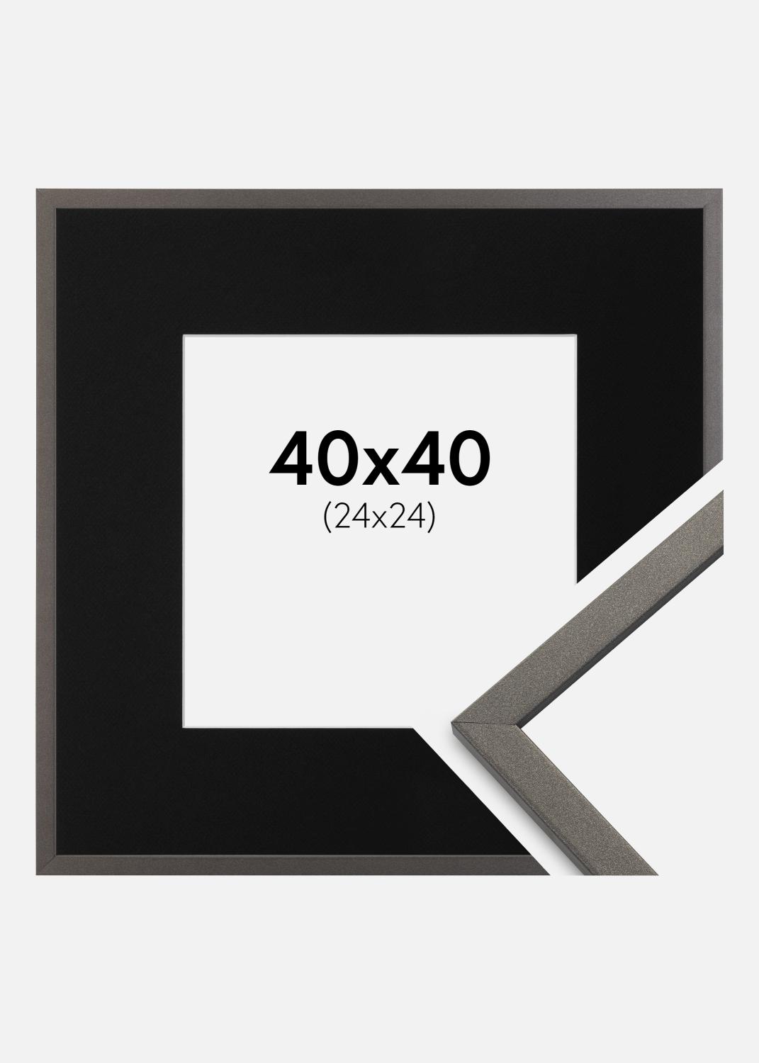 Product Image for Fotolijst Edsbyn Grafiet 40x40 cm - Passe-partout Zwart 25x25 cm