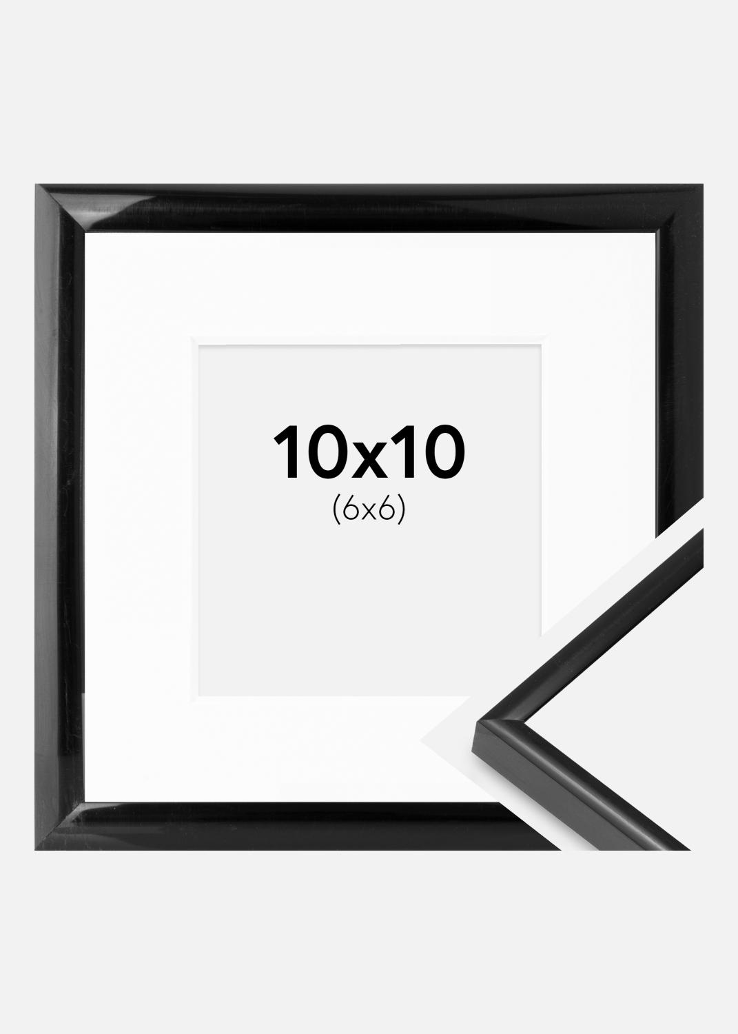 Product Image for Fotolijst BGA Modern Style Zwart 10x10 cm - Passe-partout Wit 7x7 cm