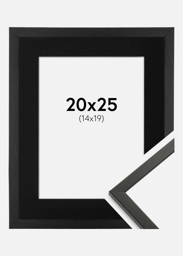 Ram med passepartou Fotolijst Galant Zwart 20x25 cm - Passe-partout Zwart 15x20 cm