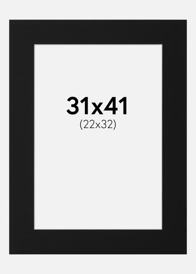 Artlink Passe-partout Zwart Standaard (Witte kern) 31x41 cm (22x32)