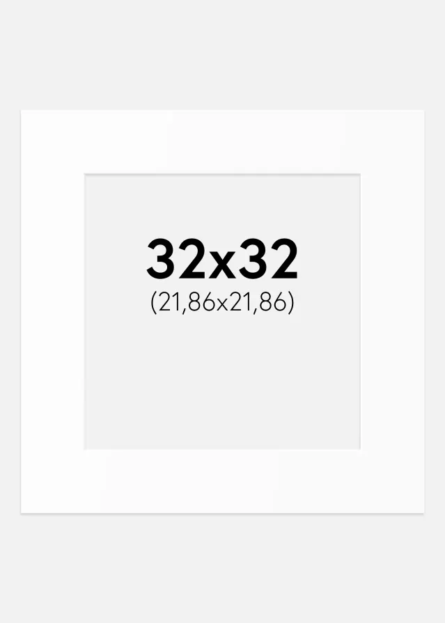 Artlink Passe-partout Wit Standaard (Witte kern) 32x32 cm (21,86x21,86)