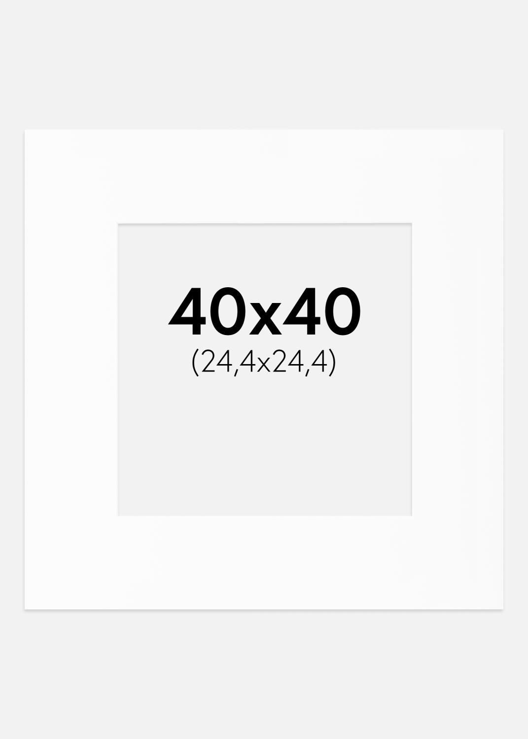 Product Image for Passe-partout Wit Standaard (Witte kern) 40x40 cm (24,4x24,4)