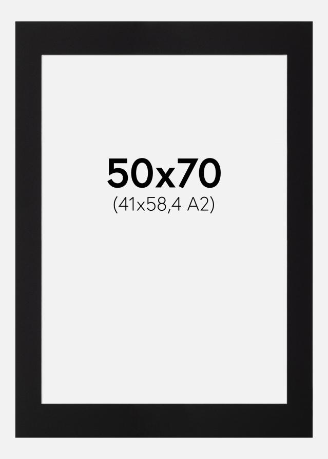 Artlink Passe-partout Zwart Standaard (Witte kern) 50x70 cm (41x58,4 - A2)