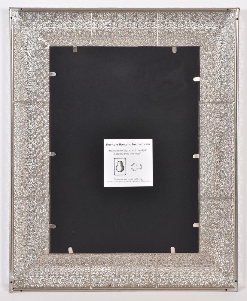 Innova Editions Spiegel Marrakesh Rectangular Metal Zilver 70x90 cm