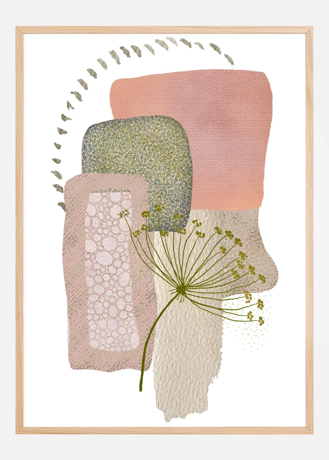 Product Image for Delicate Pink and Green 1 Poster (21x29.7 cm (A4))