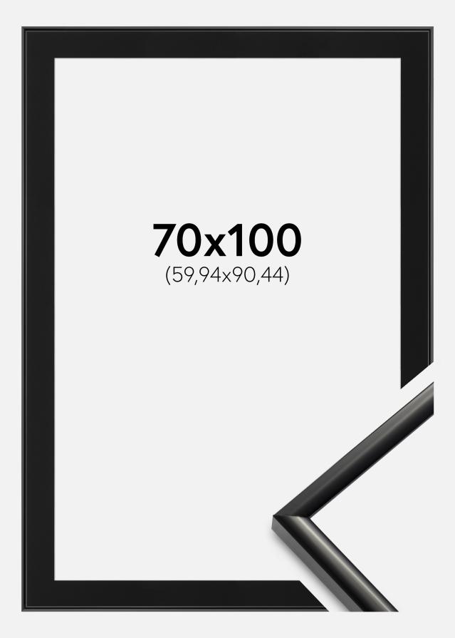 Ram med passepartou Fotolijst New Lifestyle Zwart 70x100 cm - Passe-partout Zwart 24x36 inches