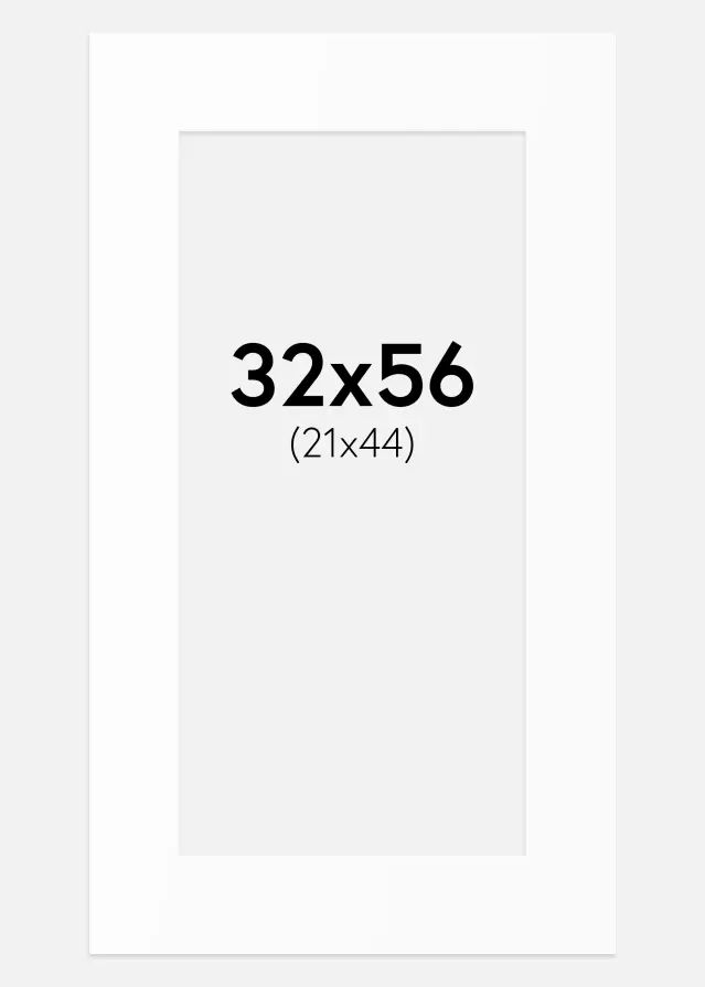 Artlink Passe-partout Wit Standaard (Witte kern) 32x56 cm (21x44)