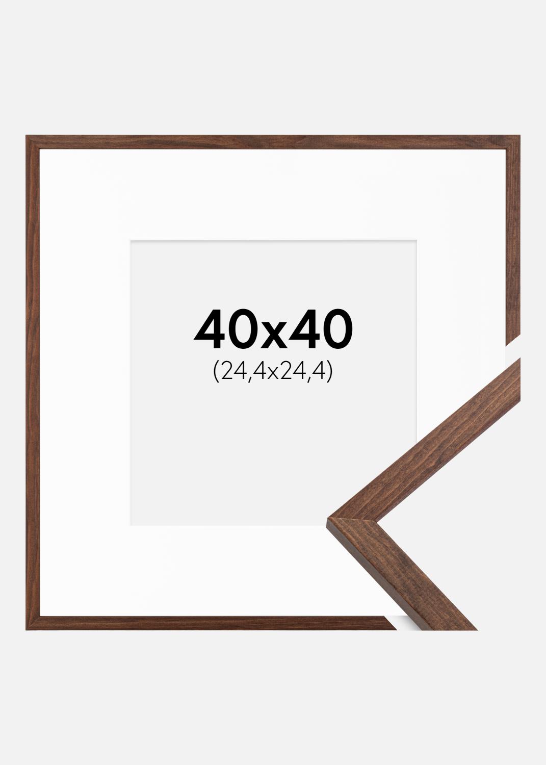 Product Image for Fotolijst Galant Walnoot 40x40 cm - Passe-partout Wit 10x10 inches