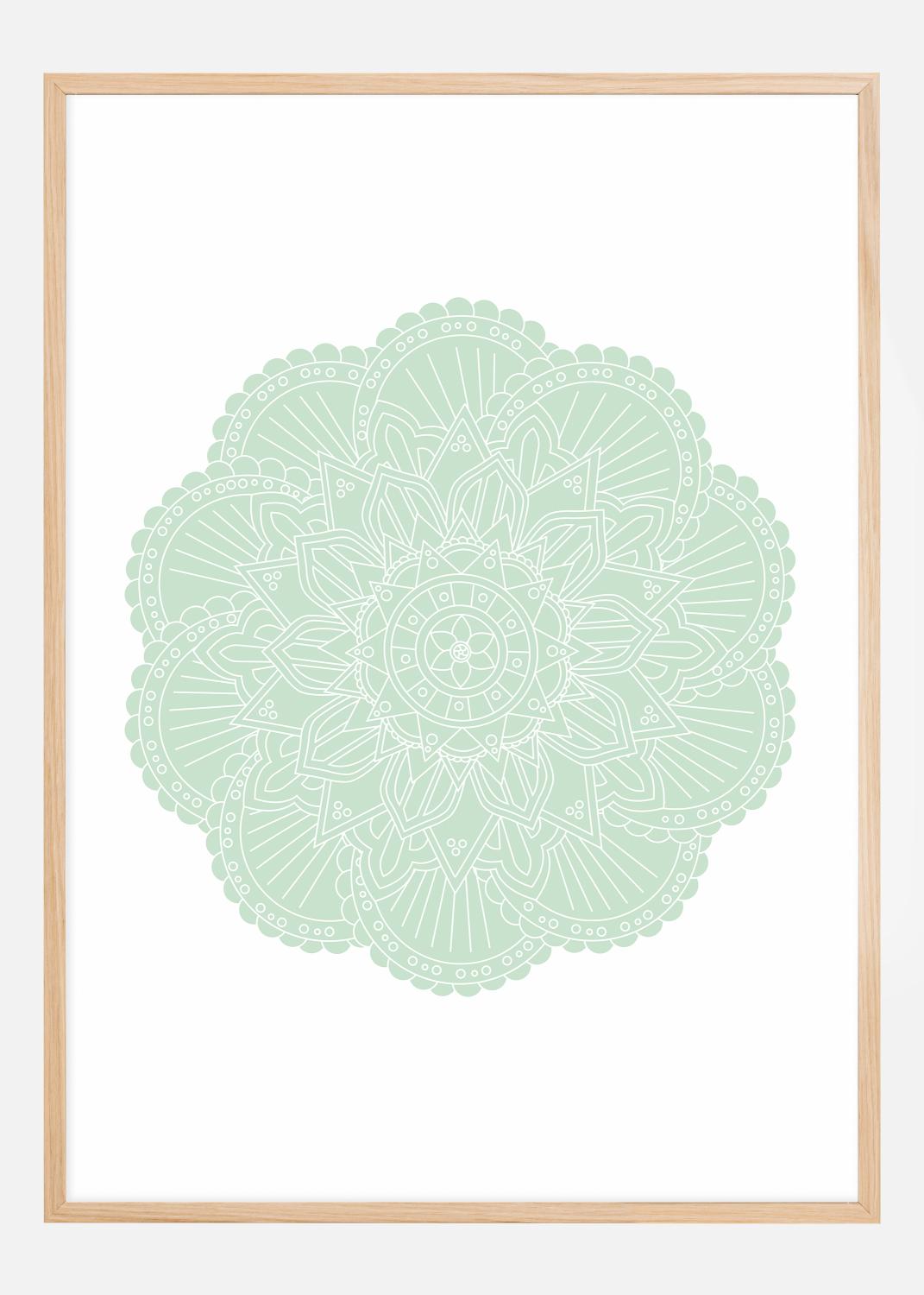 Product Image for Abstract Green Mandala Poster (21x29.7 cm (A4))