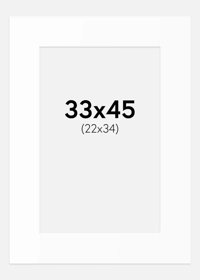 Artlink Passe-partout Wit Standaard (Witte kern) 33x45 cm (22x34)